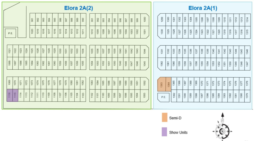 SITE PLAN - 2-Storey Cluster & Semi-Detached House - ELORA